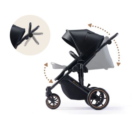 KINDERKRAFT - Cochecito combinado 2en1 PRIME 2 negro
