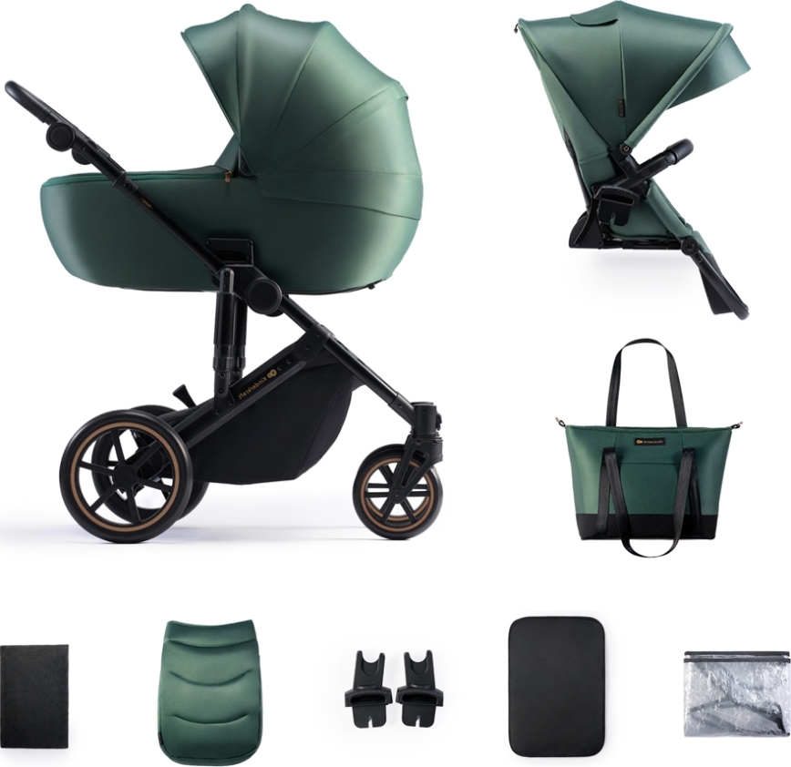 KINDERKRAFT - Cochecito combinado 2en1 PRIME 2 verde