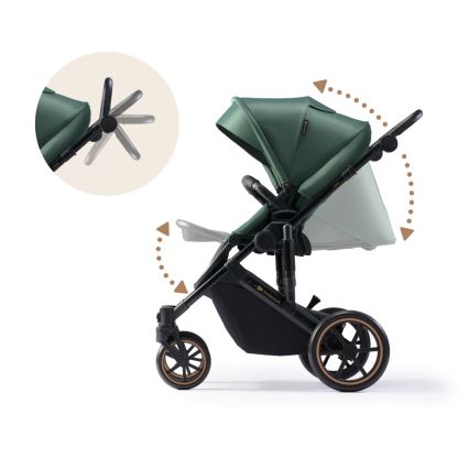 KINDERKRAFT - Cochecito combinado 2en1 PRIME 2 verde