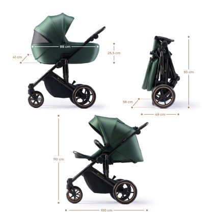 KINDERKRAFT - Cochecito combinado 2en1 PRIME 2 verde