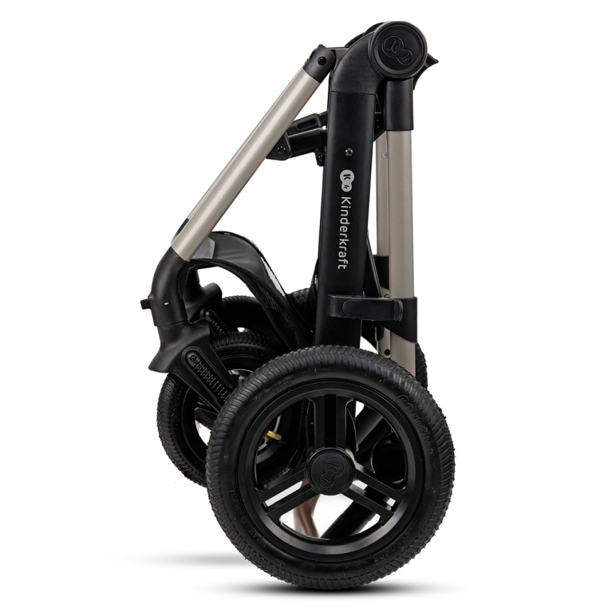 KINDERKRAFT - Cochecito combinado 3en1 MOOV 2 AIR Moonlight gris + silla de coche MINK PRO