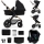 KINDERKRAFT - Cochecito combinado 3en1 MOOV 2 AIR Pure negro + silla de coche MINK PRO