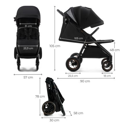 KINDERKRAFT - Cochecito deportivo MITZY Air Black