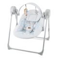 KINDERKRAFT - Columpio infantil con melodía SWINGEE gris 4xAAA/230V