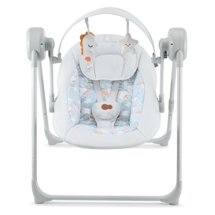 KINDERKRAFT - Columpio infantil con melodía SWINGEE gris 4xAAA/230V