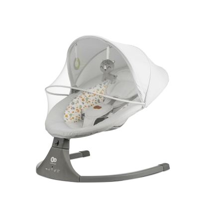 KINDERKRAFT - Columpio para bebés con melodía 2en1 LUMI gris claro