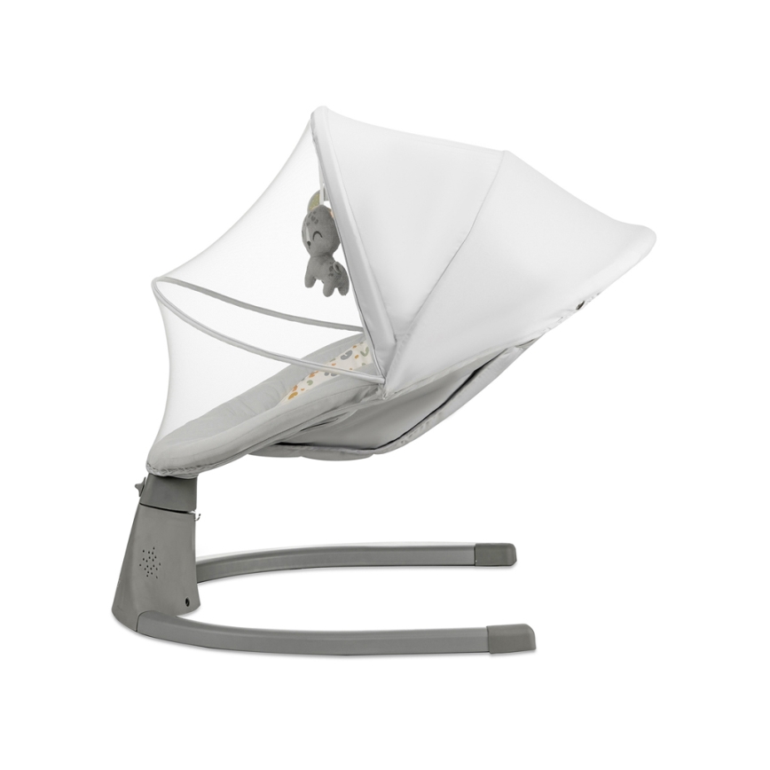 KINDERKRAFT - Columpio para bebés con melodía 2en1 LUMI gris claro