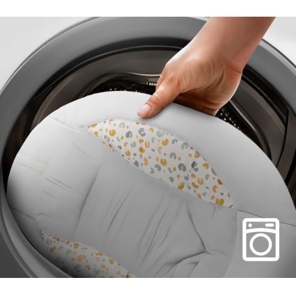 KINDERKRAFT - Columpio para bebés con melodía 2en1 LUMI gris claro