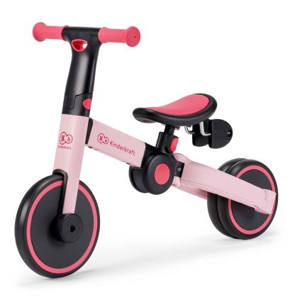 KINDERKRAFT - Correpasillos infantil 3 en 1 4TRIKE rosa