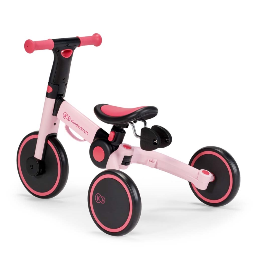 KINDERKRAFT - Correpasillos infantil 3 en 1 4TRIKE rosa