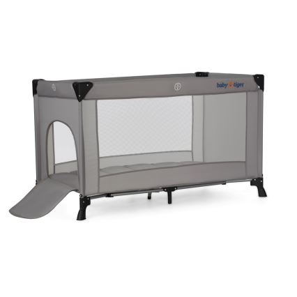 KINDERKRAFT - Cuna de viaje Baby Tiger VIKI gris