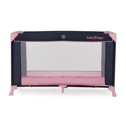 KINDERKRAFT - Cuna de viaje Baby Tiger VIKI rosa