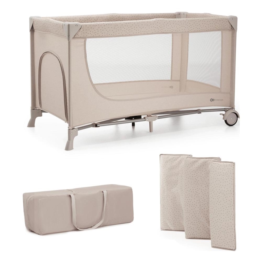 KINDERKRAFT - Cuna de viaje JOY 2 beige