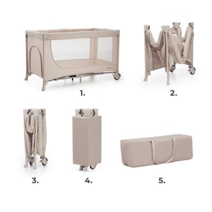 KINDERKRAFT - Cuna de viaje JOY 2 beige