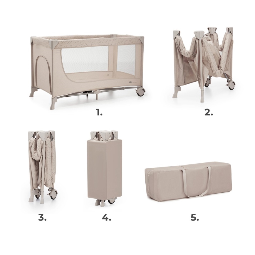 KINDERKRAFT - Cuna de viaje JOY 2 beige