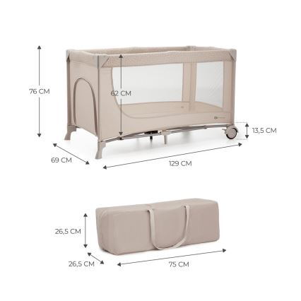 KINDERKRAFT - Cuna de viaje JOY 2 beige