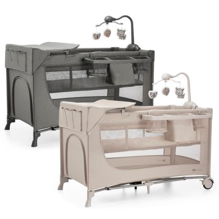 KINDERKRAFT - Cuna de viaje JOY 2 con accesorios beige
