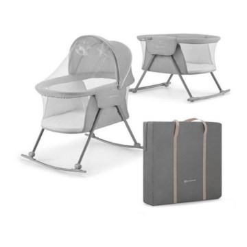 KINDERKRAFT - Cuna infantil 3 en 1 LOVI gris