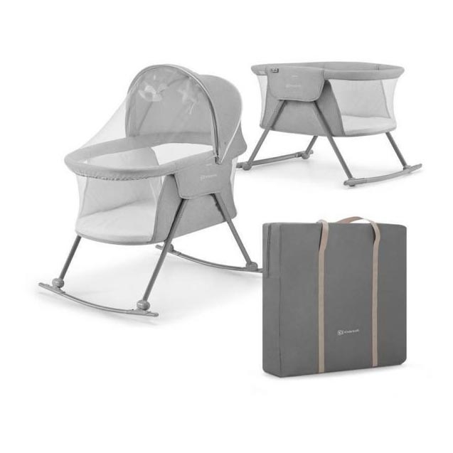 KINDERKRAFT - Cuna infantil 3 en 1 LOVI gris