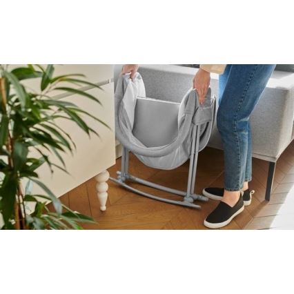 KINDERKRAFT - Cuna infantil 3 en 1 LOVI gris