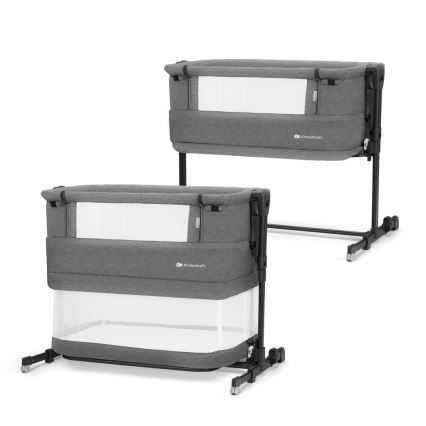 KINDERKRAFT - Cuna para bebé NESTE GROW gris oscuro