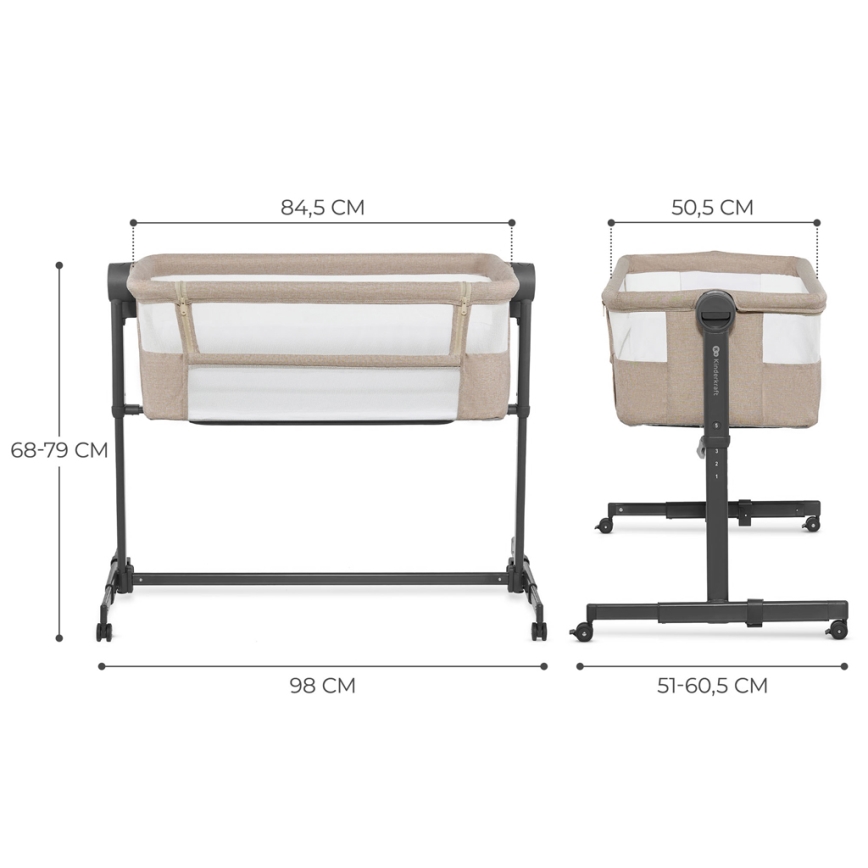 KINDERKRAFT - Cuna para bebé NESTE UP 2 beige