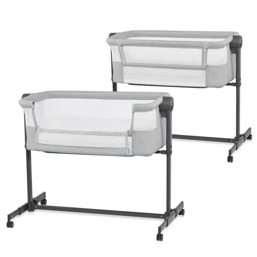 KINDERKRAFT - Cuna para bebé NESTE UP 2 gris claro