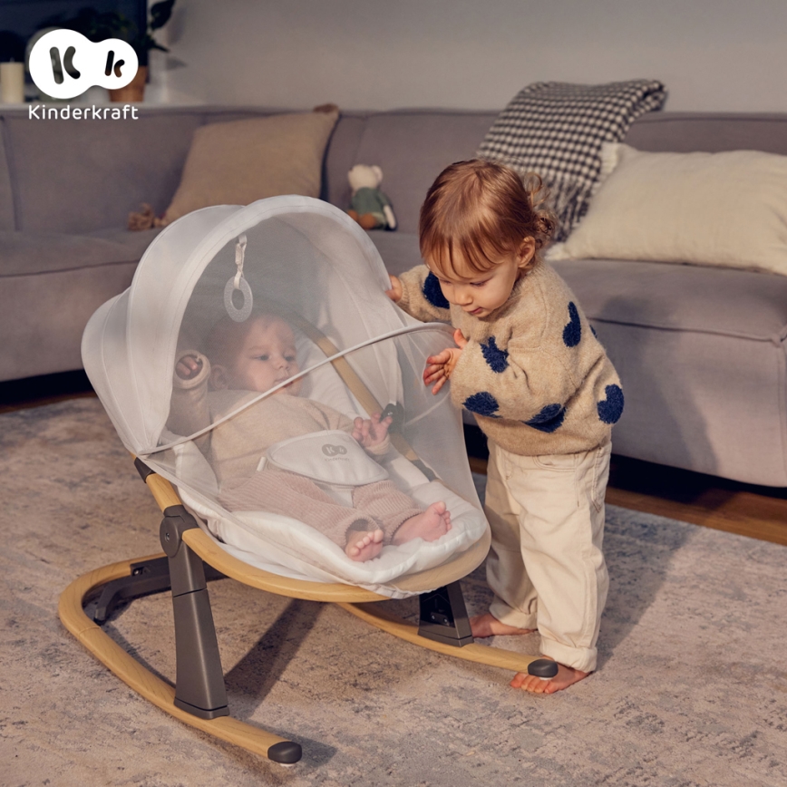 KINDERKRAFT - Hamaca para bebé ELSU gris