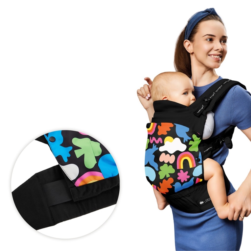 KINDERKRAFT - Mochila portabebés HUGGY Happy Shapes