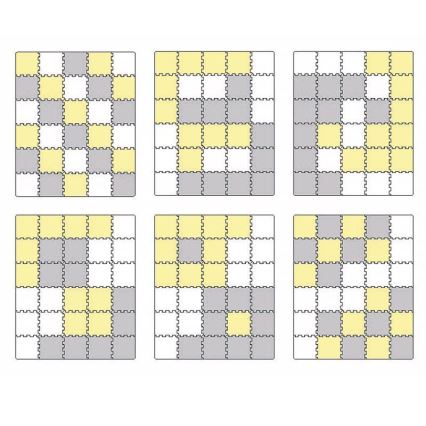KINDERKRAFT - Puzzle de espuma LUNO 30 piezas gris/amarillo