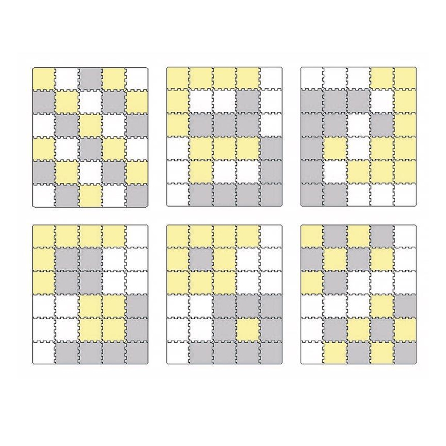KINDERKRAFT - Puzzle de espuma LUNO 30 piezas gris/amarillo