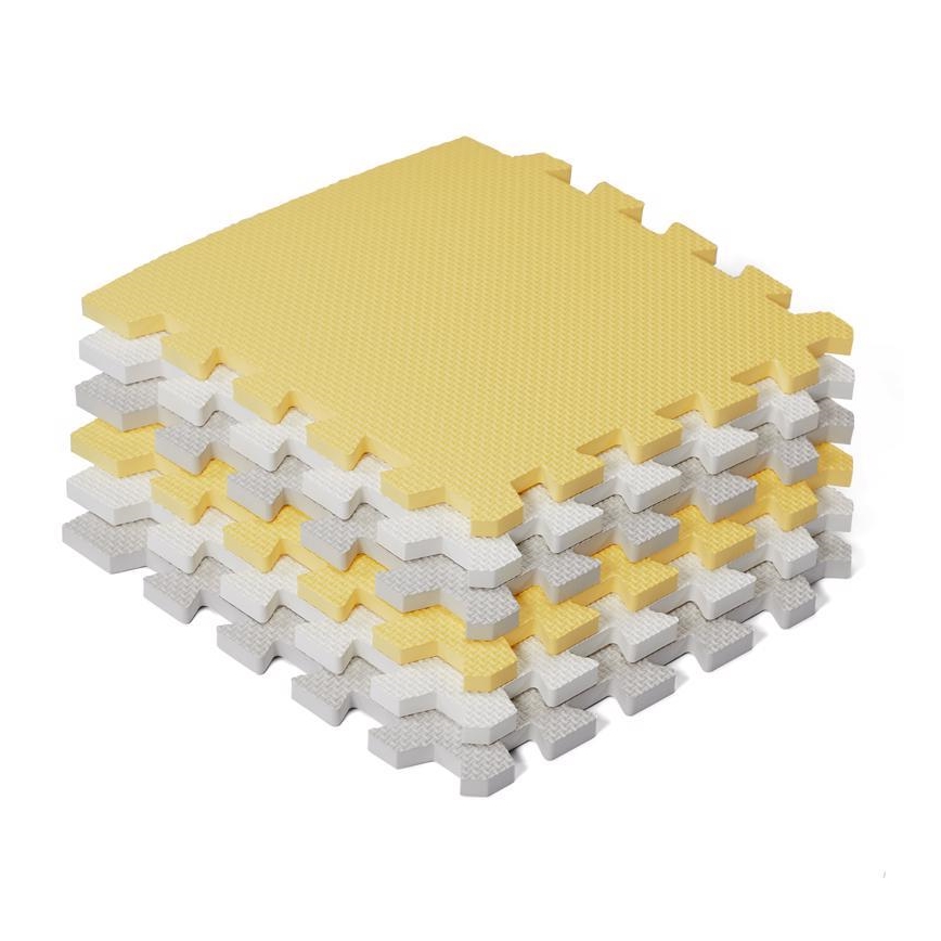 KINDERKRAFT - Puzzle de espuma LUNO 30 piezas gris/amarillo