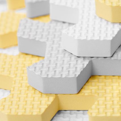 KINDERKRAFT - Puzzle de espuma LUNO 30 piezas gris/amarillo