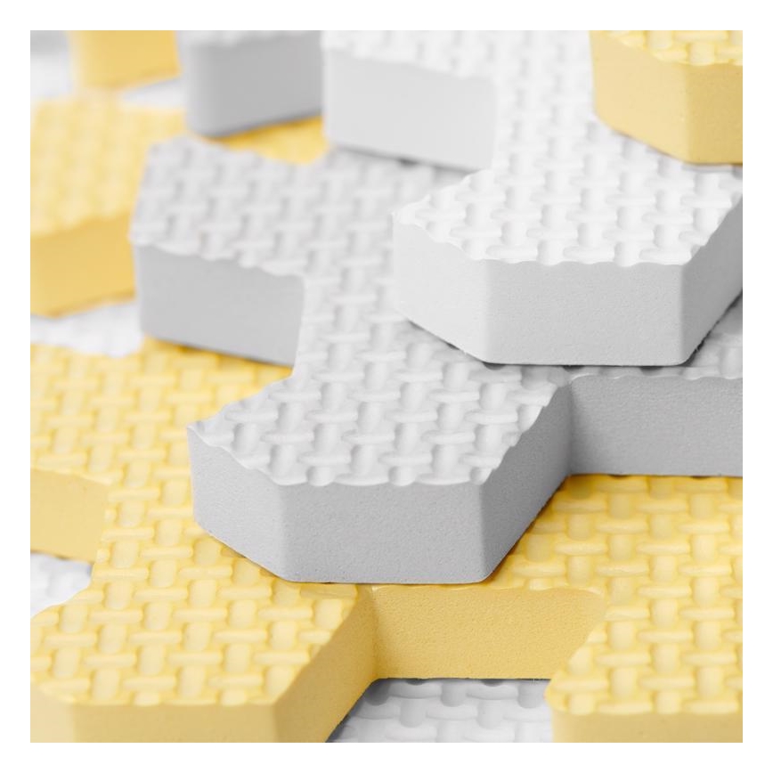 KINDERKRAFT - Puzzle de espuma LUNO 30 piezas gris/amarillo
