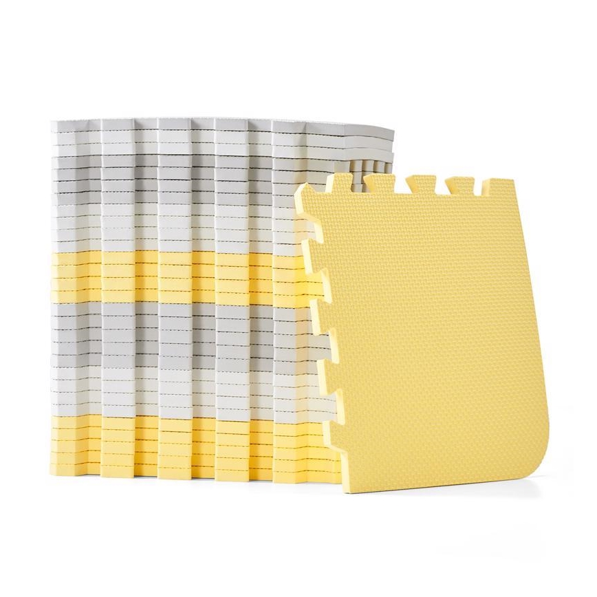 KINDERKRAFT - Puzzle de espuma LUNO 30 piezas gris/amarillo