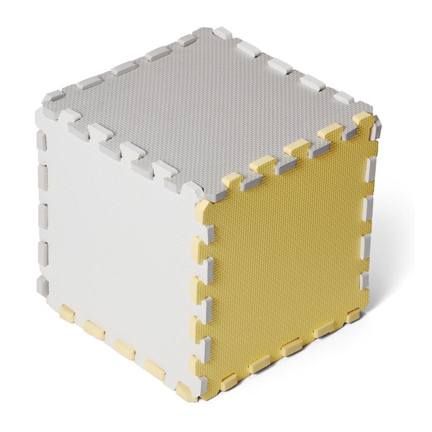 KINDERKRAFT - Puzzle de espuma LUNO 30 piezas gris/amarillo