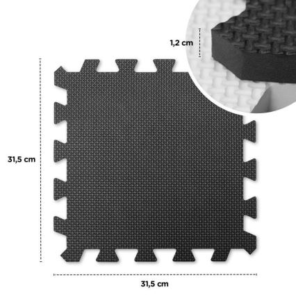 KINDERKRAFT - Puzzle de espuma LUNO 30 piezas gris/amarillo