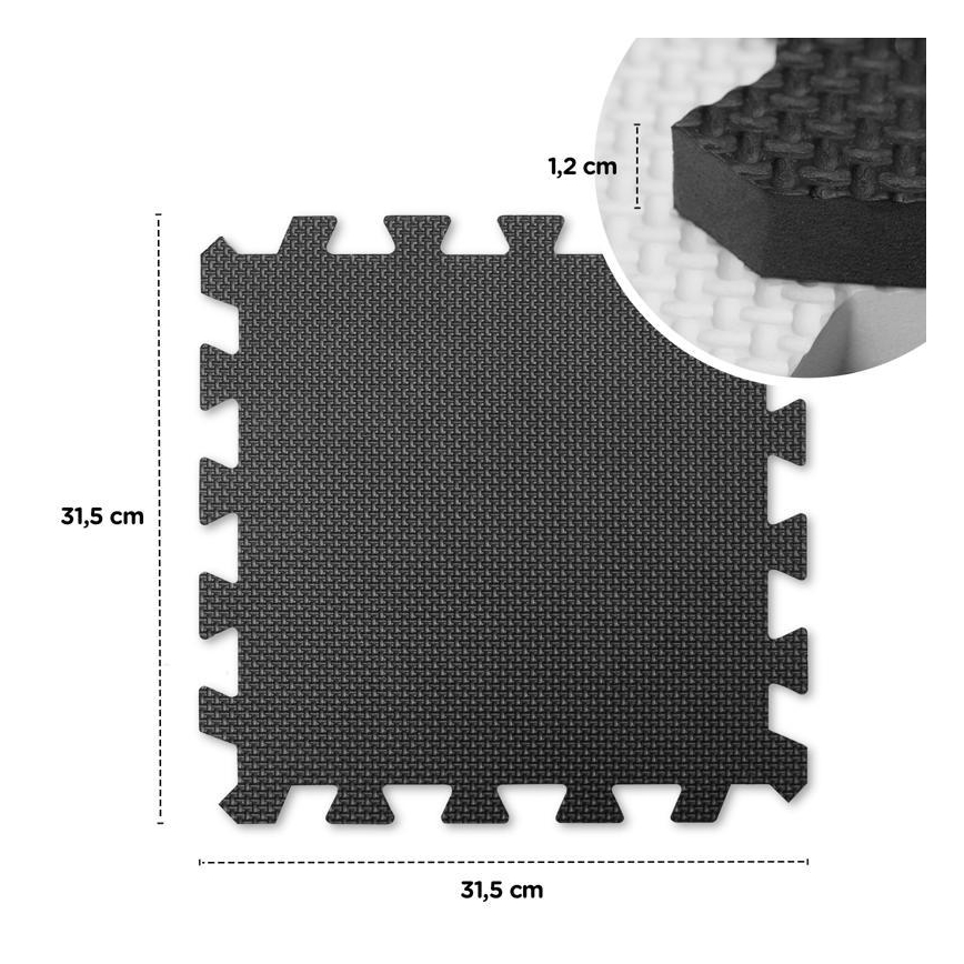KINDERKRAFT - Puzzle de espuma LUNO 30 piezas gris/amarillo