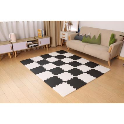 KINDERKRAFT - Puzzle de espuma LUNO 30 piezas negro/blanco