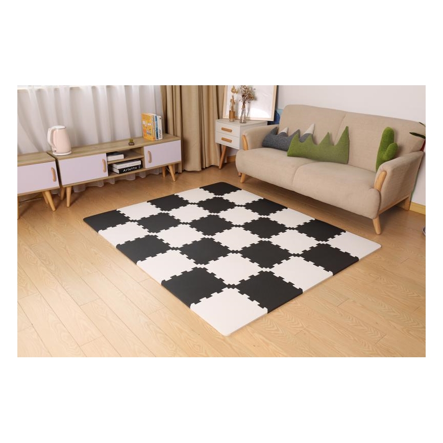 KINDERKRAFT - Puzzle de espuma LUNO 30 piezas negro/blanco
