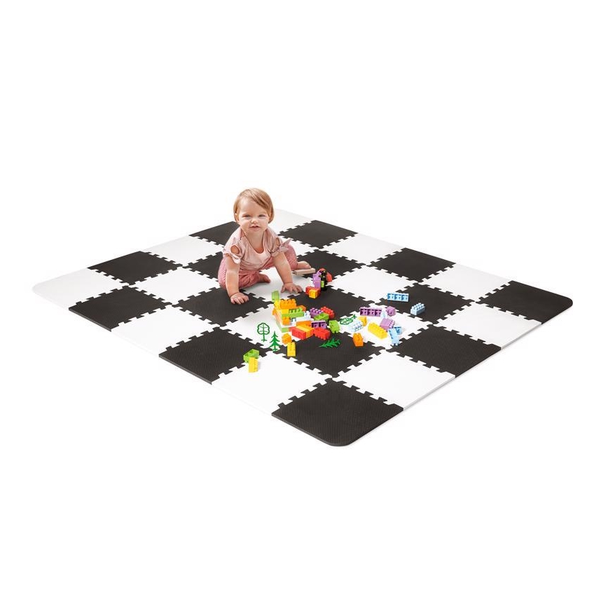 KINDERKRAFT - Puzzle de espuma LUNO 30 piezas negro/blanco