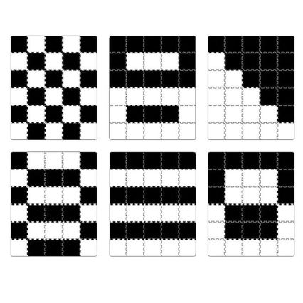KINDERKRAFT - Puzzle de espuma LUNO 30 piezas negro/blanco