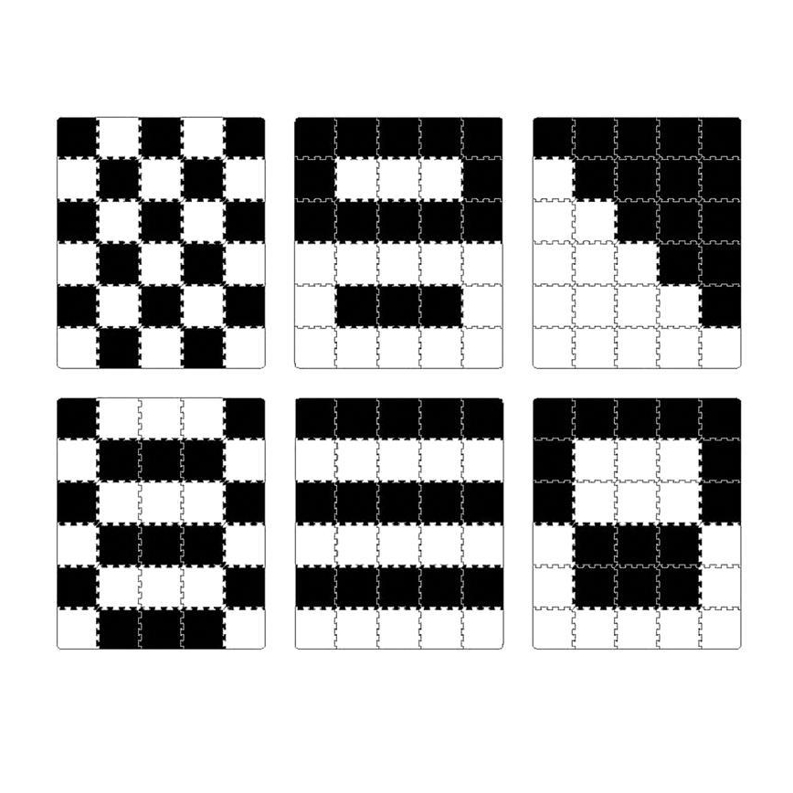 KINDERKRAFT - Puzzle de espuma LUNO 30 piezas negro/blanco