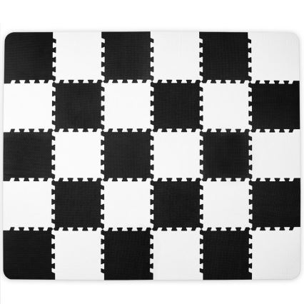 KINDERKRAFT - Puzzle de espuma LUNO 30 piezas negro/blanco