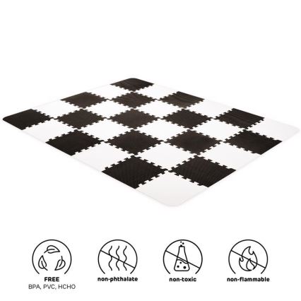 KINDERKRAFT - Puzzle de espuma LUNO 30 piezas negro/blanco