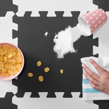KINDERKRAFT - Puzzle de espuma LUNO 30 piezas negro/blanco