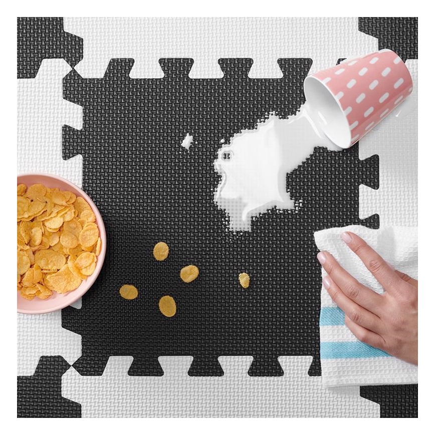 KINDERKRAFT - Puzzle de espuma LUNO 30 piezas negro/blanco