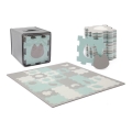 KINDERKRAFT - Puzzle de espuma LUNO 30pcs gris/menta