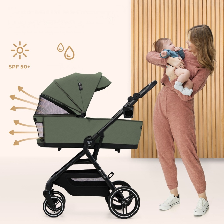 KINDERKRAFT SELECT - Cochecito 2en1 YOXI Mystic verde