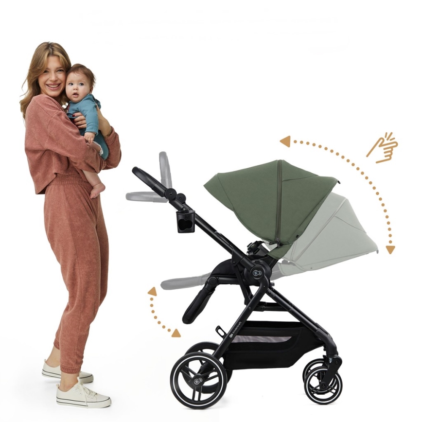 KINDERKRAFT SELECT - Cochecito 2en1 YOXI Mystic verde
